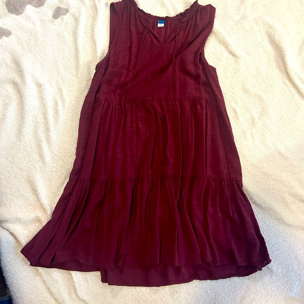 Maroon shift dress
